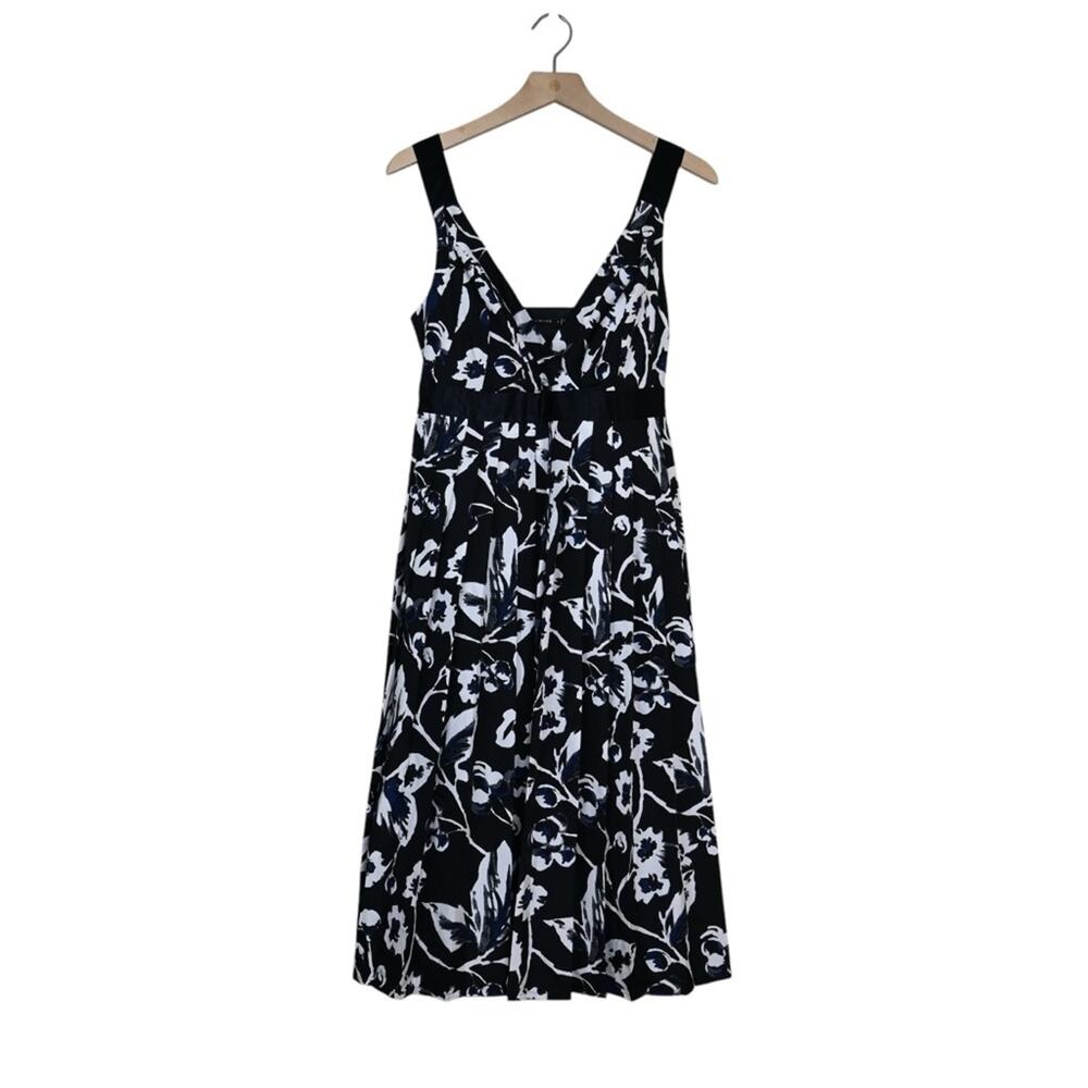 The Limited Womens 8 Floral Pattern Empire Waist Lined Dress